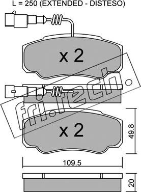 Fri.Tech. 548.1 - Тормозные колодки, дисковые, комплект www.autospares.lv