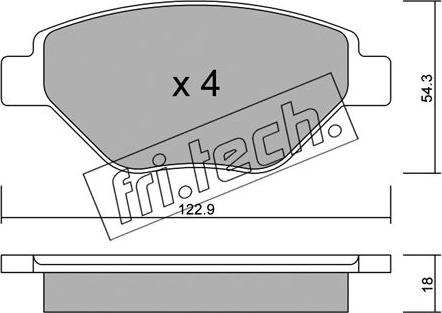 Fri.Tech. 559.0 - Bremžu uzliku kompl., Disku bremzes www.autospares.lv