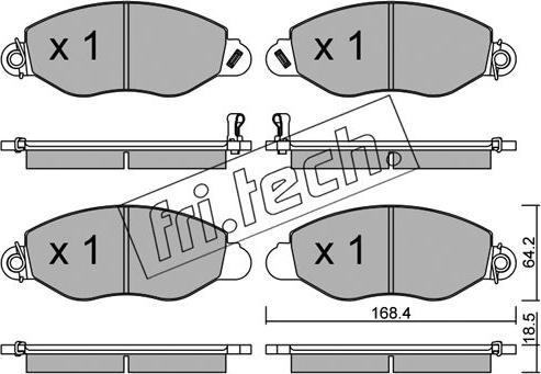 Fri.Tech. 552.0 - Bremžu uzliku kompl., Disku bremzes www.autospares.lv