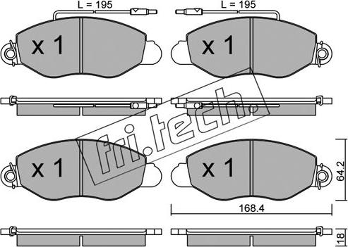 Fri.Tech. 552.1 - Bremžu uzliku kompl., Disku bremzes autospares.lv