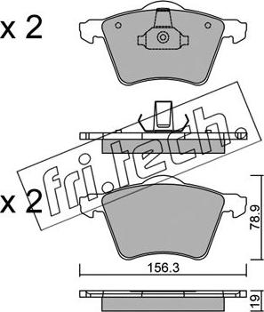 Fri.Tech. 566.2 - Bremžu uzliku kompl., Disku bremzes autospares.lv