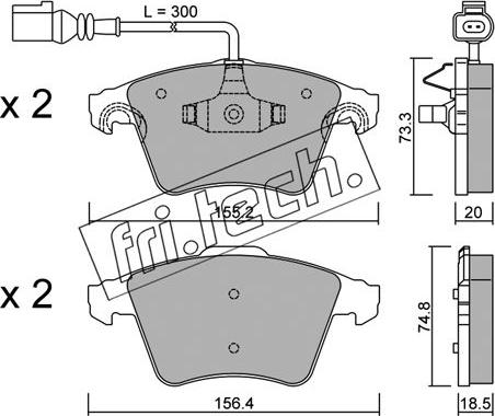 Fri.Tech. 568.2 - Bremžu uzliku kompl., Disku bremzes www.autospares.lv