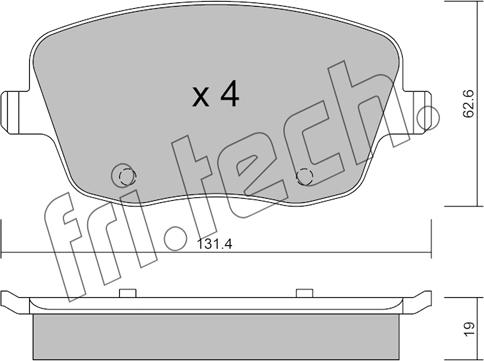 Fri.Tech. 563.0 - Bremžu uzliku kompl., Disku bremzes www.autospares.lv