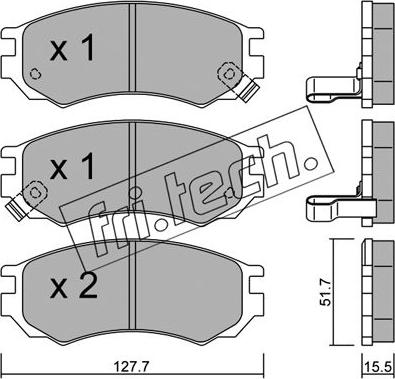 Fri.Tech. 504.0 - Bremžu uzliku kompl., Disku bremzes autospares.lv