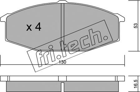 Fri.Tech. 506.0 - Bremžu uzliku kompl., Disku bremzes autospares.lv