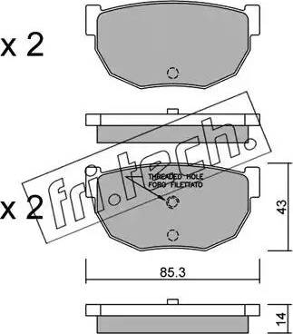 Fri.Tech. 508.0 - Bremžu uzliku kompl., Disku bremzes autospares.lv