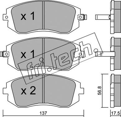 Fri.Tech. 516.0 - Bremžu uzliku kompl., Disku bremzes www.autospares.lv