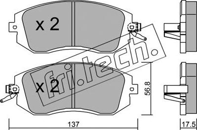 Fri.Tech. 516.1 - Bremžu uzliku kompl., Disku bremzes autospares.lv