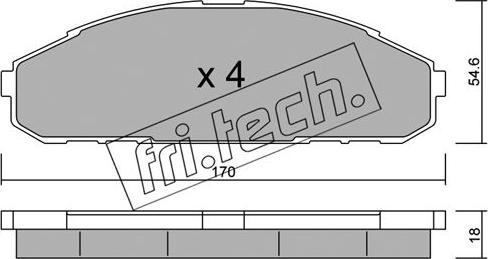 Fri.Tech. 511.0 - Bremžu uzliku kompl., Disku bremzes www.autospares.lv