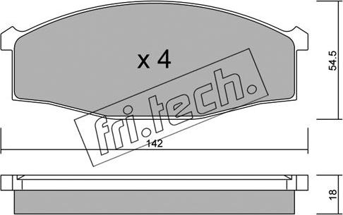 Fri.Tech. 513.0 - Bremžu uzliku kompl., Disku bremzes autospares.lv