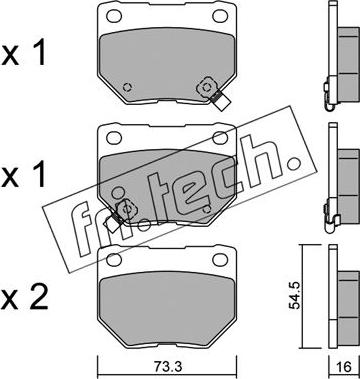 Fri.Tech. 517.0 - Bremžu uzliku kompl., Disku bremzes www.autospares.lv