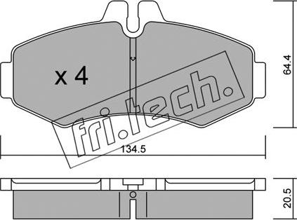 Fri.Tech. 589.0 - Bremžu uzliku kompl., Disku bremzes www.autospares.lv