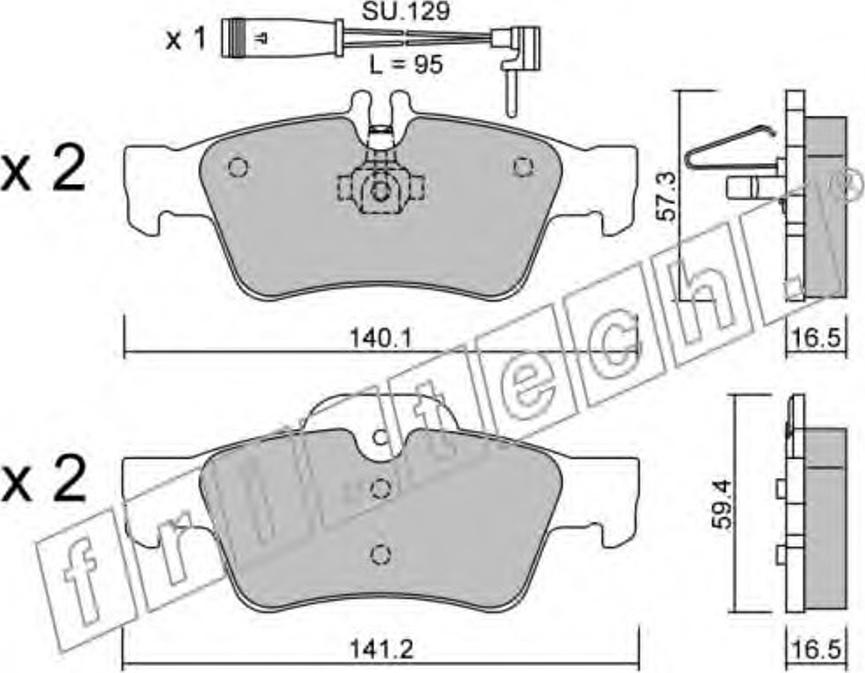 Fri.Tech. 5840W - Bremžu uzliku kompl., Disku bremzes autospares.lv