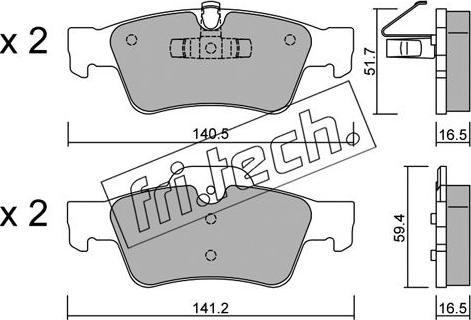 Fri.Tech. 584.1 - Bremžu uzliku kompl., Disku bremzes www.autospares.lv