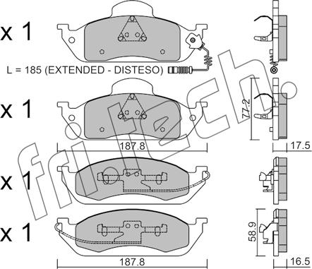 Fri.Tech. 585.0 - Bremžu uzliku kompl., Disku bremzes www.autospares.lv