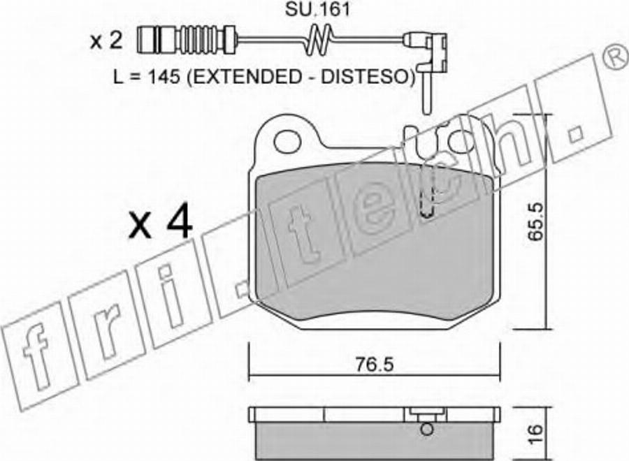 Fri.Tech. 5800W - Тормозные колодки, дисковые, комплект www.autospares.lv