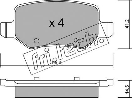 Fri.Tech. 581.0 - Bremžu uzliku kompl., Disku bremzes autospares.lv