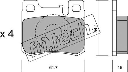 Fri.Tech. 582.0 - Bremžu uzliku kompl., Disku bremzes www.autospares.lv