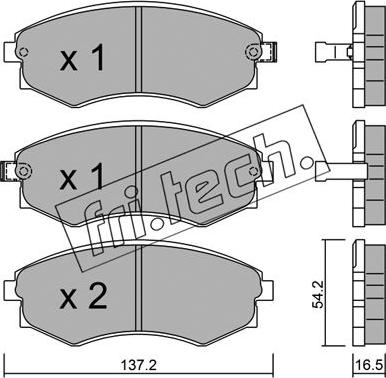 Fri.Tech. 534.0 - Brake Pad Set, disc brake www.autospares.lv