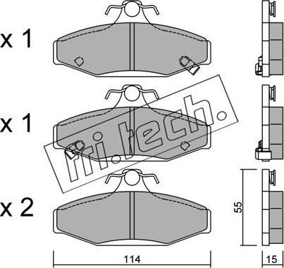 Fri.Tech. 536.0 - Bremžu uzliku kompl., Disku bremzes www.autospares.lv