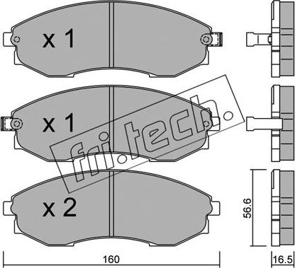 Fri.Tech. 533.0 - Bremžu uzliku kompl., Disku bremzes www.autospares.lv