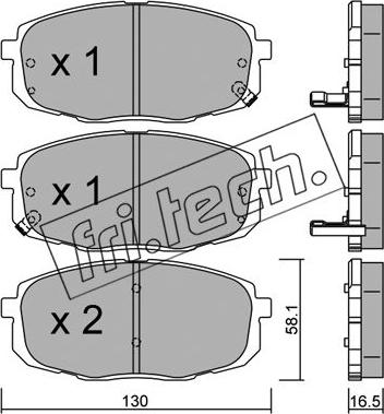 Fri.Tech. 529.0 - Bremžu uzliku kompl., Disku bremzes autospares.lv