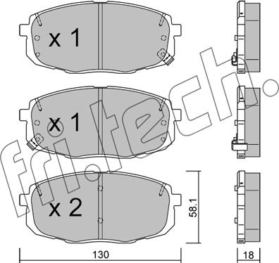 Fri.Tech. 529.1 - Bremžu uzliku kompl., Disku bremzes www.autospares.lv