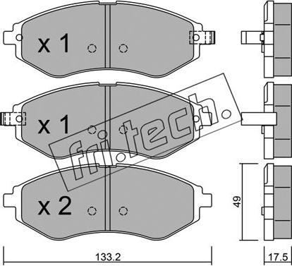 Fri.Tech. 524.1 - Bremžu uzliku kompl., Disku bremzes www.autospares.lv