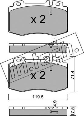 Fri.Tech. 579.5 - Bremžu uzliku kompl., Disku bremzes autospares.lv