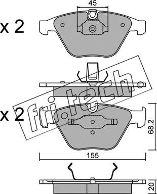 Fri.Tech. 574.4 - Bremžu uzliku kompl., Disku bremzes www.autospares.lv