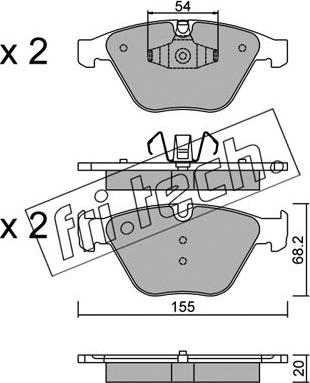 Fri.Tech. 574.6 - Bremžu uzliku kompl., Disku bremzes www.autospares.lv