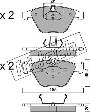 Fri.Tech. 574.0 - Bremžu uzliku kompl., Disku bremzes www.autospares.lv