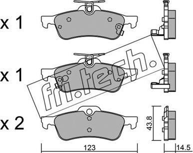 Fri.Tech. 572.1 - Bremžu uzliku kompl., Disku bremzes autospares.lv