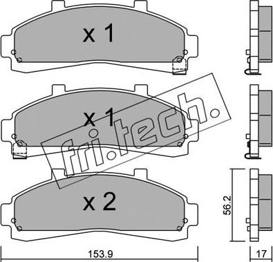 Fri.Tech. 699.0 - Brake Pad Set, disc brake www.autospares.lv