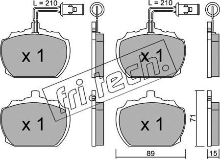 Fri.Tech. 694.1 - Bremžu uzliku kompl., Disku bremzes www.autospares.lv