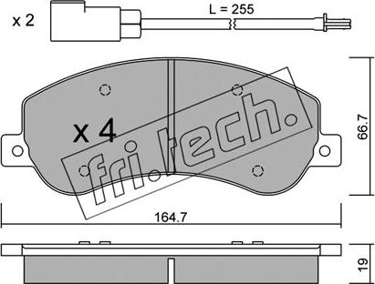 Fri.Tech. 696.0 - Bremžu uzliku kompl., Disku bremzes www.autospares.lv