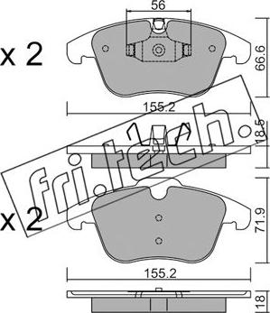 Fri.Tech. 691.5 - Bremžu uzliku kompl., Disku bremzes www.autospares.lv