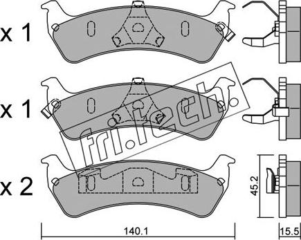 Fri.Tech. 644.0 - Bremžu uzliku kompl., Disku bremzes www.autospares.lv