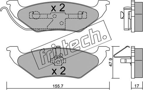 Fri.Tech. 640.0 - Bremžu uzliku kompl., Disku bremzes www.autospares.lv