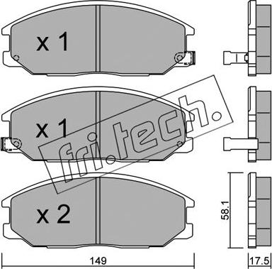 Fri.Tech. 648.0 - Bremžu uzliku kompl., Disku bremzes www.autospares.lv