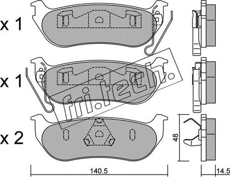 Fri.Tech. 643.0 - Тормозные колодки, дисковые, комплект www.autospares.lv