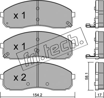 Fri.Tech. 647.0 - Bremžu uzliku kompl., Disku bremzes www.autospares.lv