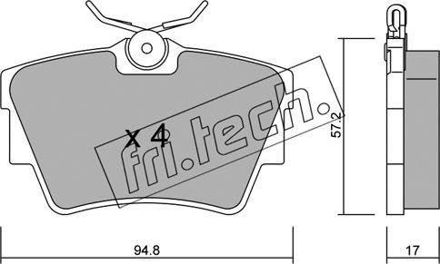 Fri.Tech. 651.0 - Brake Pad Set, disc brake www.autospares.lv