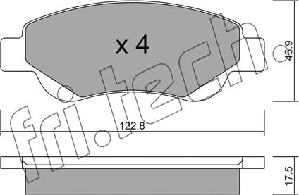 Fri.Tech. 653.0 - Bremžu uzliku kompl., Disku bremzes www.autospares.lv