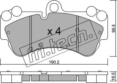 Fri.Tech. 669.0 - Bremžu uzliku kompl., Disku bremzes www.autospares.lv