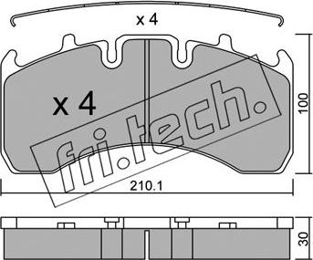 Fri.Tech. 666.0 - Bremžu uzliku kompl., Disku bremzes www.autospares.lv