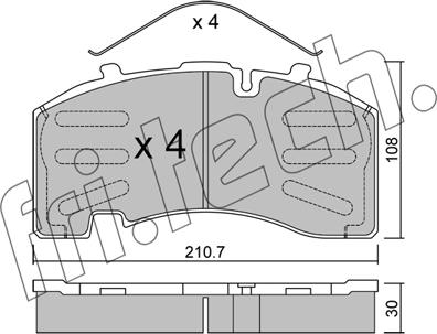 Fri.Tech. 668.0 - Bremžu uzliku kompl., Disku bremzes www.autospares.lv