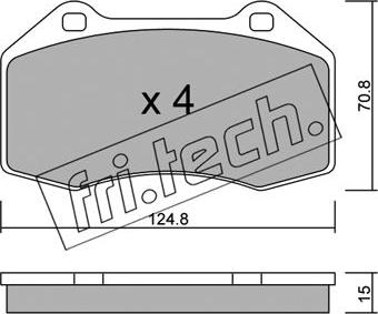 Fri.Tech. 667.0 - Bremžu uzliku kompl., Disku bremzes www.autospares.lv