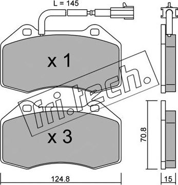 Fri.Tech. 667.1 - Bremžu uzliku kompl., Disku bremzes www.autospares.lv