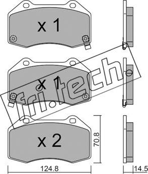 Fri.Tech. 667.3 - Bremžu uzliku kompl., Disku bremzes www.autospares.lv